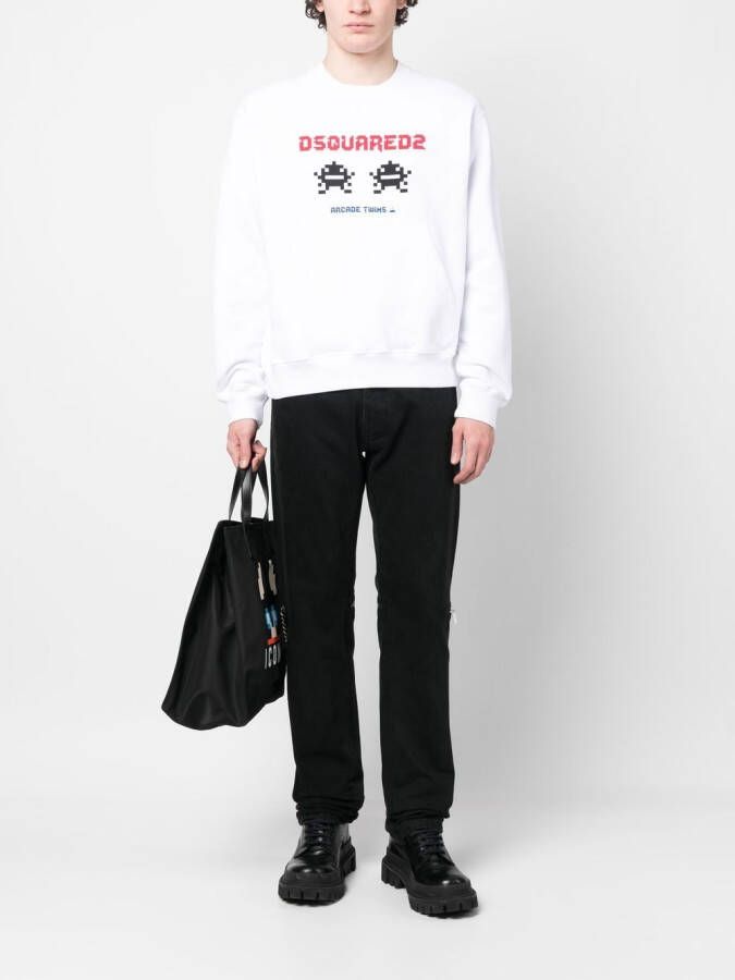 DSQUARED2 Arcade Twins-print sweatshirt Wit