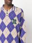 Dsquared2 argyle check polo collar jumper Paars - Thumbnail 5