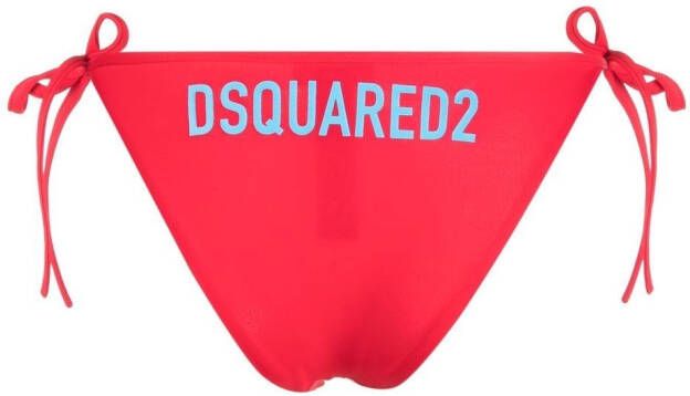DSQUARED2 Bikinislip met logoprint Rood