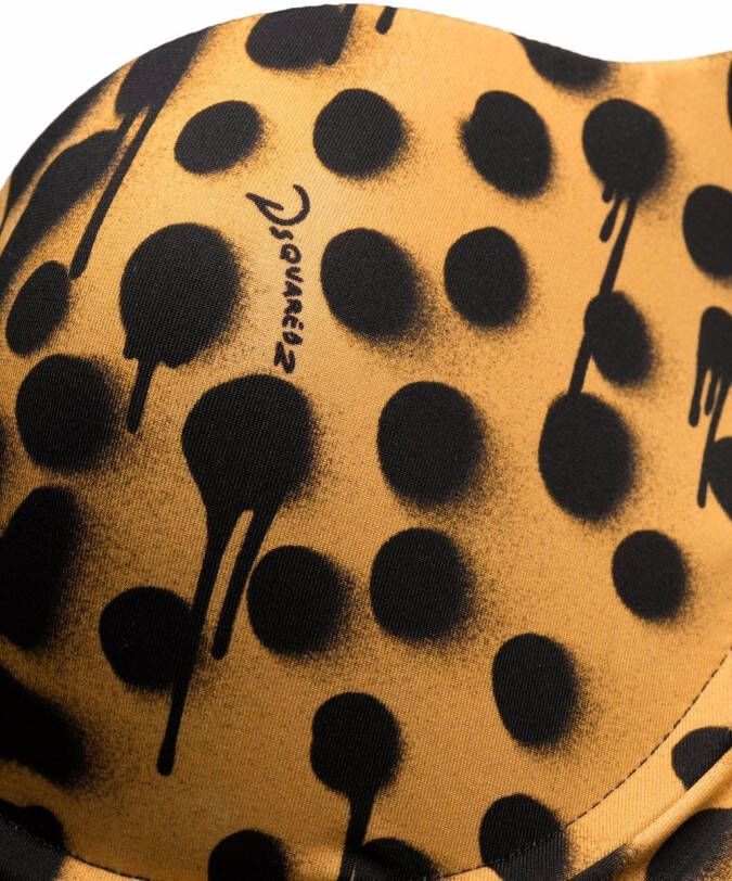 DSQUARED2 Bikinitop met luipaardprint Zwart