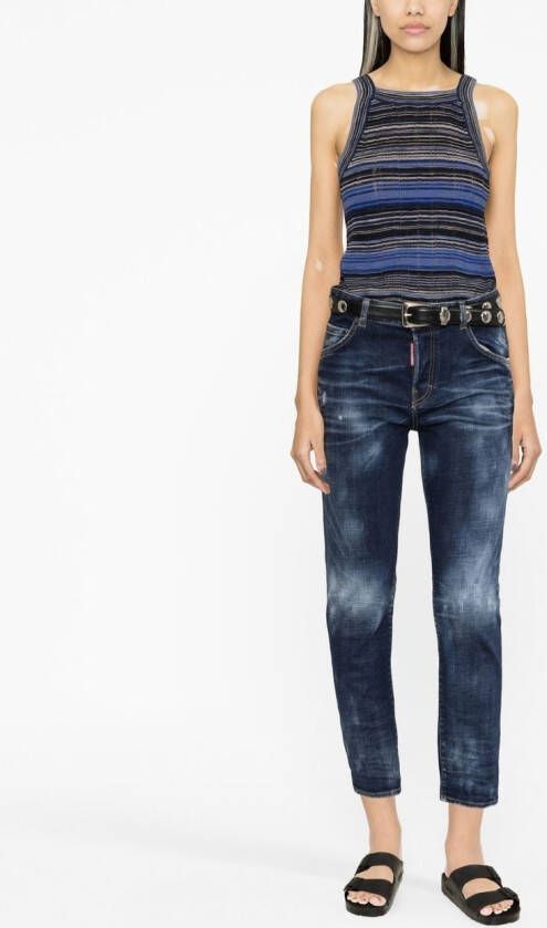 Dsquared2 bleached-effect skinny jeans Blauw