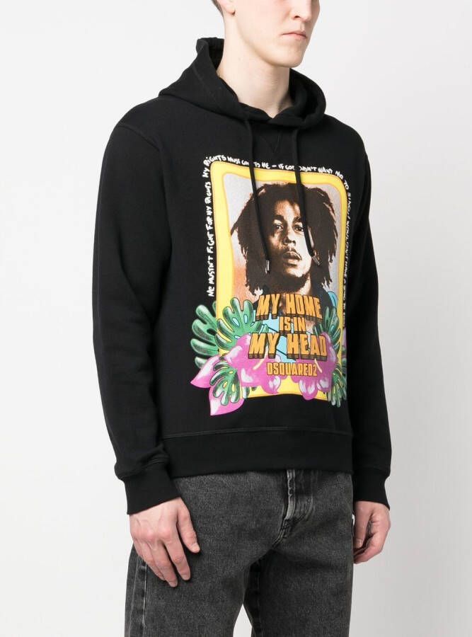 DSQUARED2 Hoodie met lange mouwen Zwart