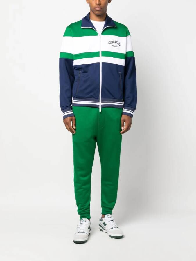 DSQUARED2 Bomberjack met colourblocking Groen