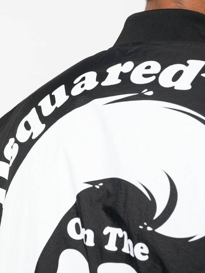 Dsquared2 Bomberjack met logoprint Zwart