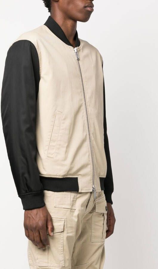 DSQUARED2 Bomberjack met palmboomprint Zwart