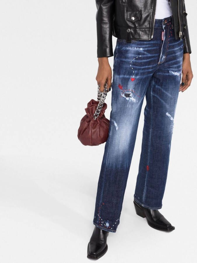 Dsquared2 Bootcut jeans Blauw