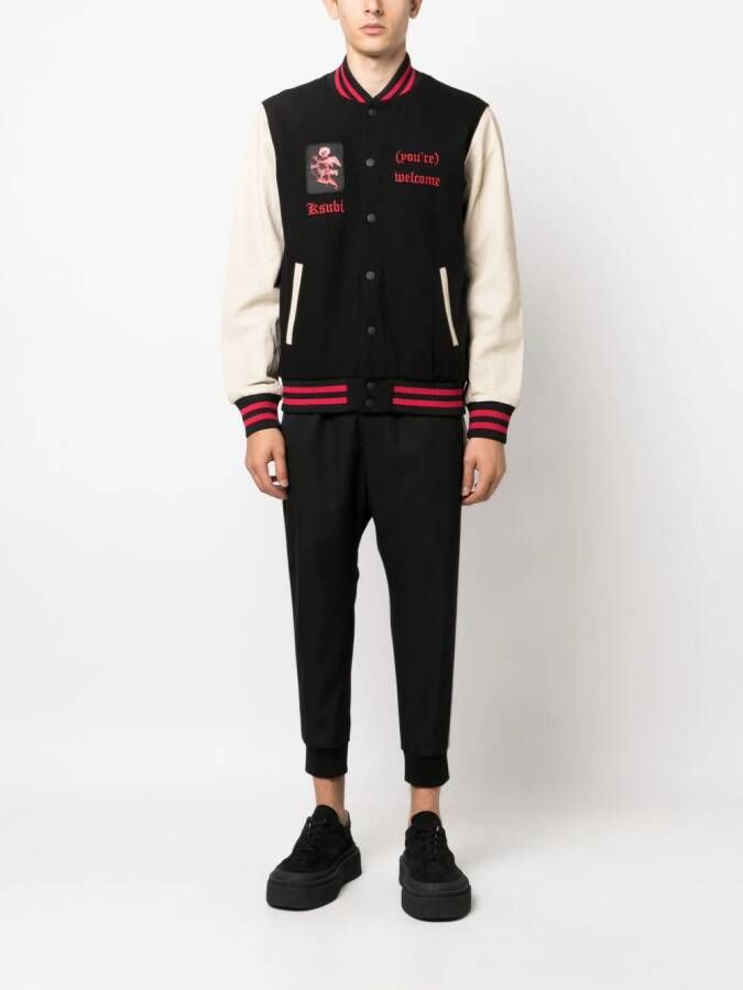 DSQUARED2 Broek met geborduurd logo Zwart