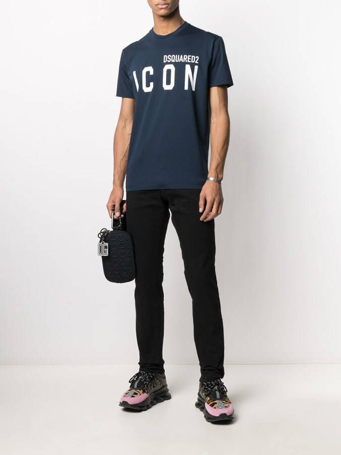 DSQUARED2 Broek met logopatch Zwart