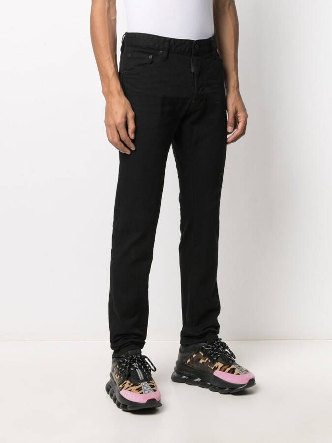 DSQUARED2 Broek met logopatch Zwart
