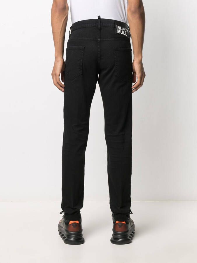 DSQUARED2 Broek met logopatch Zwart