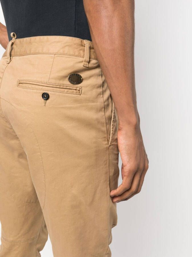 Dsquared2 Broek met toelopende pijpen Beige