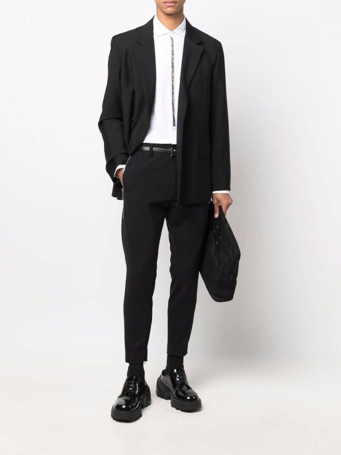 DSQUARED2 Broek met toelopende pijpen Zwart