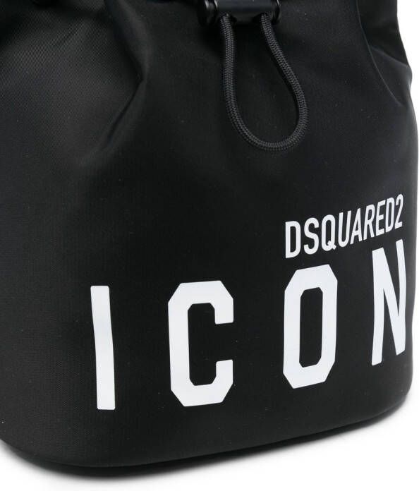 Dsquared2 Bucket-tas met print Zwart