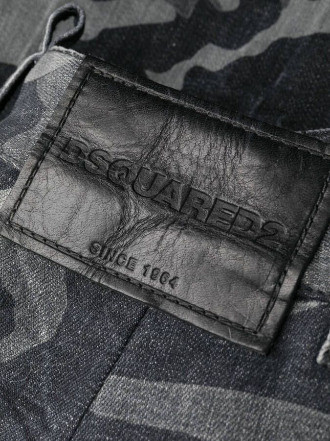 DSQUARED2 camouflage-print cargo trousers Zwart