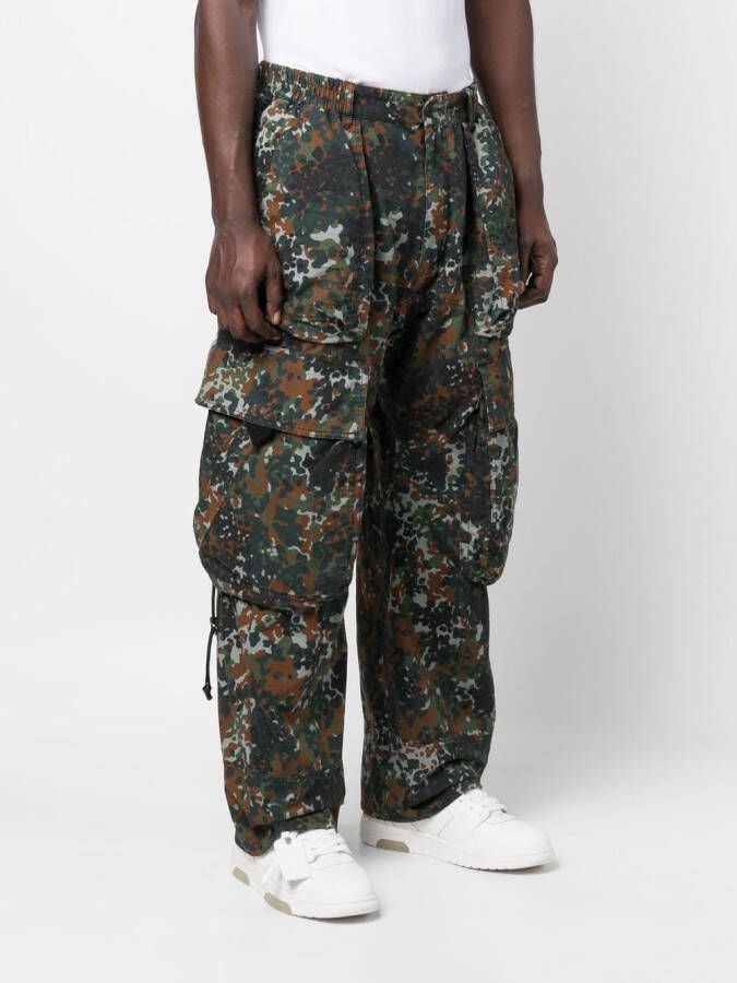 Dsquared2 Cargo broek met camouflageprint Groen