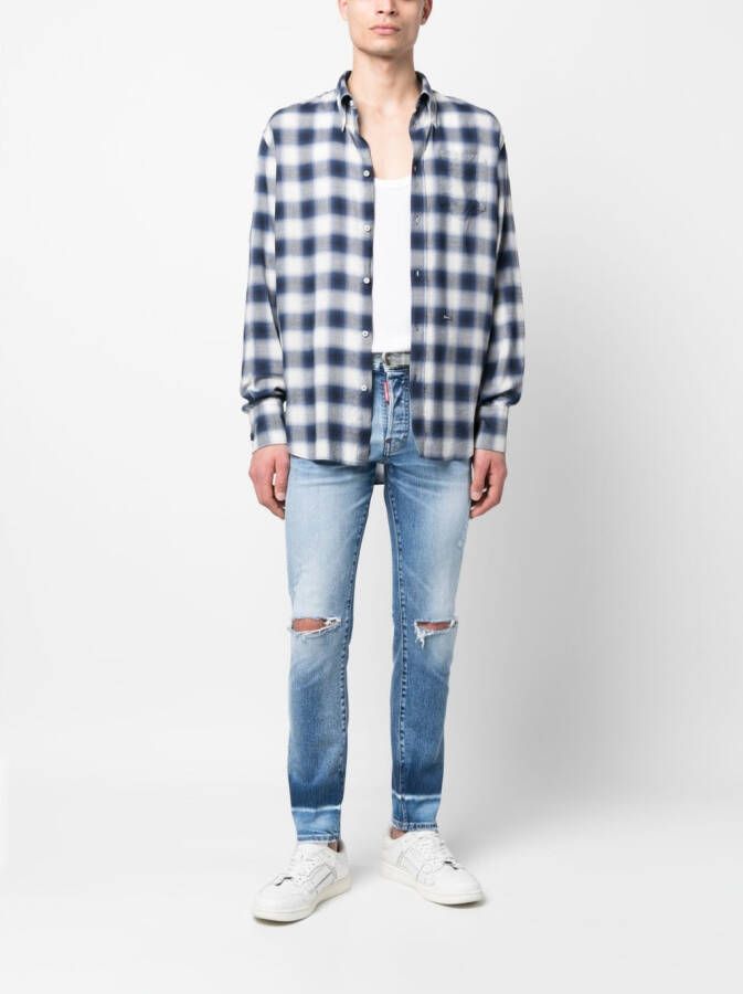 DSQUARED2 Geruit overhemd Blauw