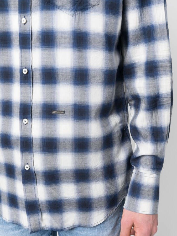DSQUARED2 Geruit overhemd Blauw