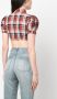 Dsquared2 checked puff-sleeve shirt Rood - Thumbnail 4