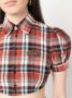 Dsquared2 checked puff-sleeve shirt Rood - Thumbnail 5