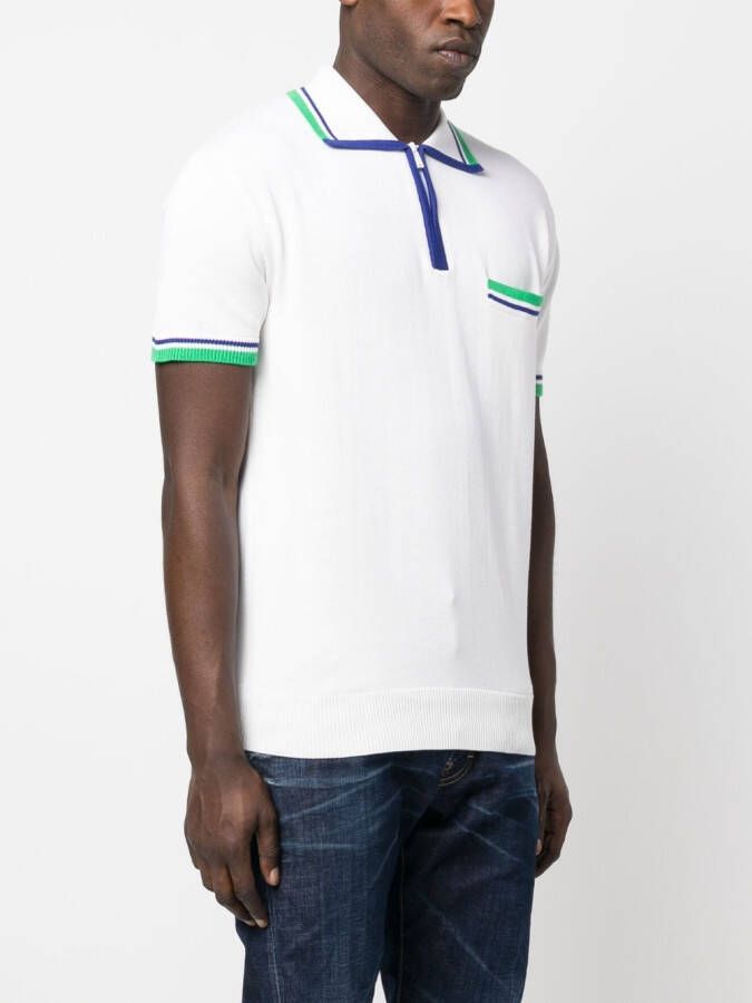 Dsquared2 Poloshirt met contrasterende rand Wit