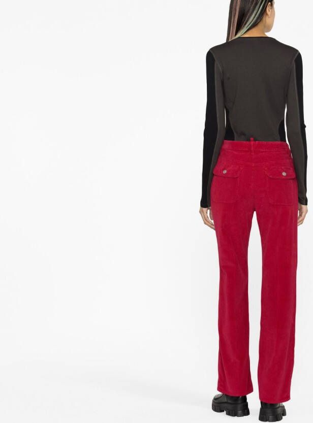 DSQUARED2 Ribfluwelen jeans Rood