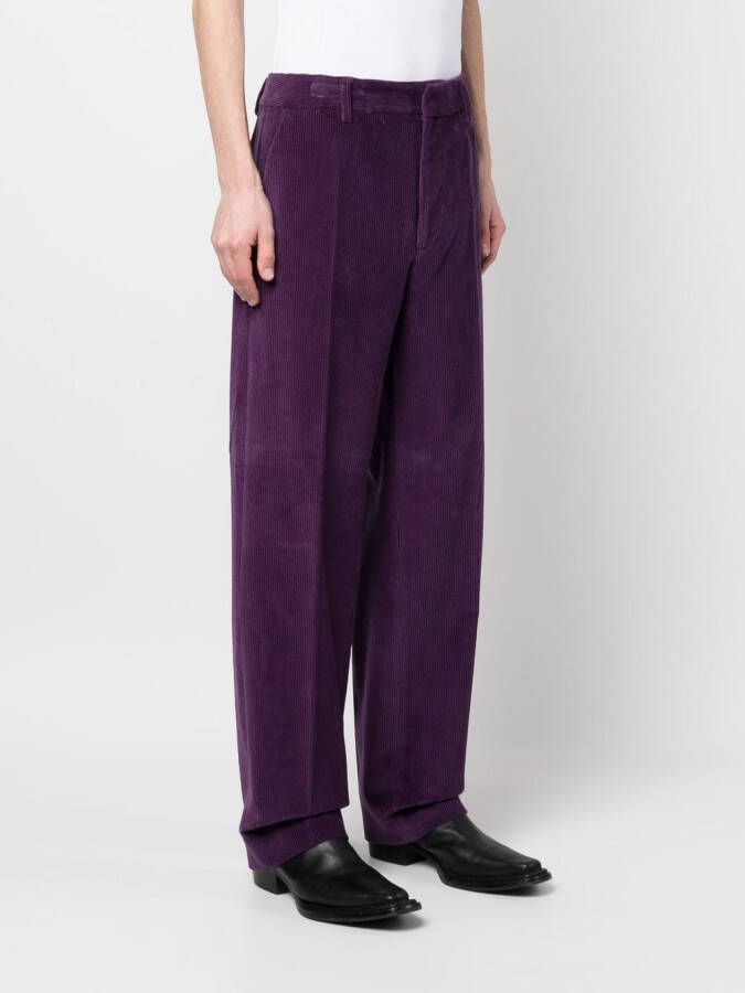 Dsquared2 corduroy straight-leg trousers Paars