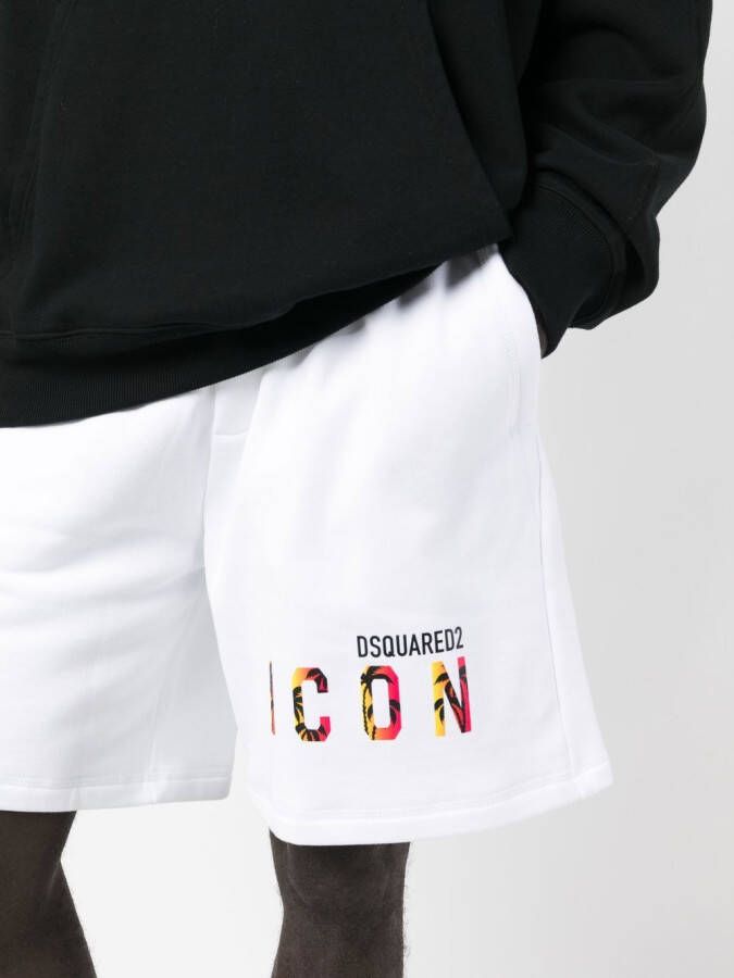 Dsquared2 Shorts met logoprint Wit