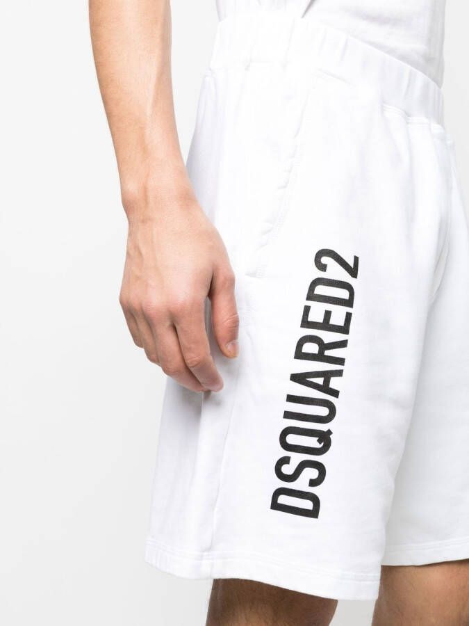 Dsquared2 Shorts met logoprint Wit
