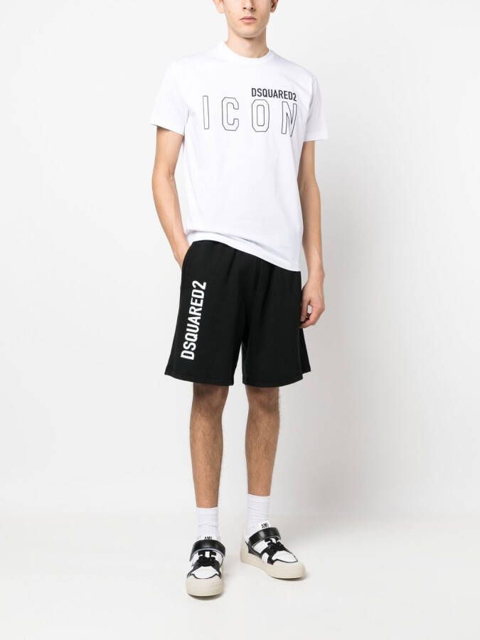 DSQUARED2 Shorts met logoprint Zwart