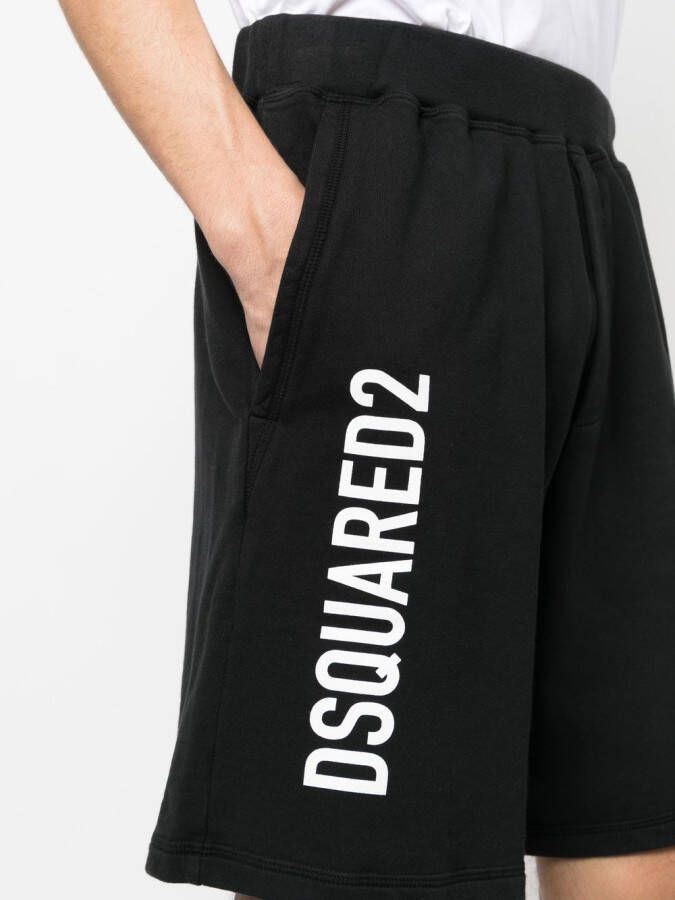DSQUARED2 Shorts met logoprint Zwart
