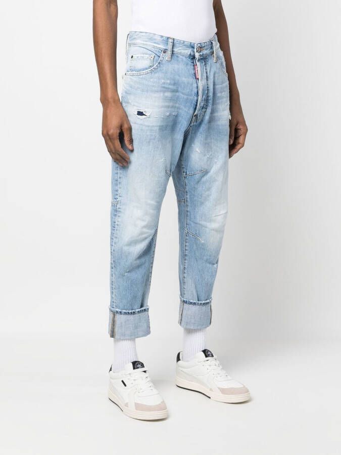DSQUARED2 cropped baggy-fit jeans Blauw