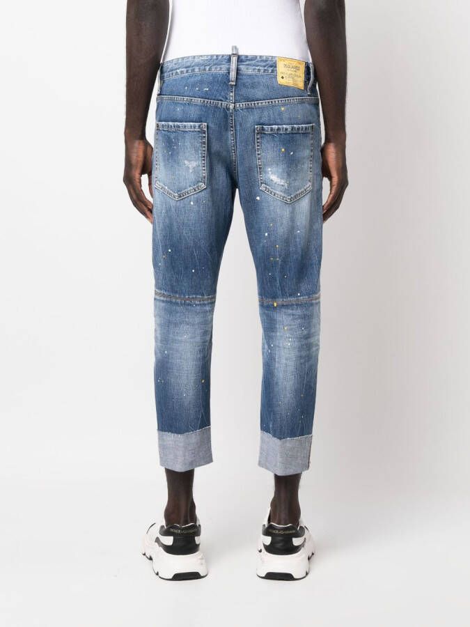 Dsquared2 Cropped broek Blauw