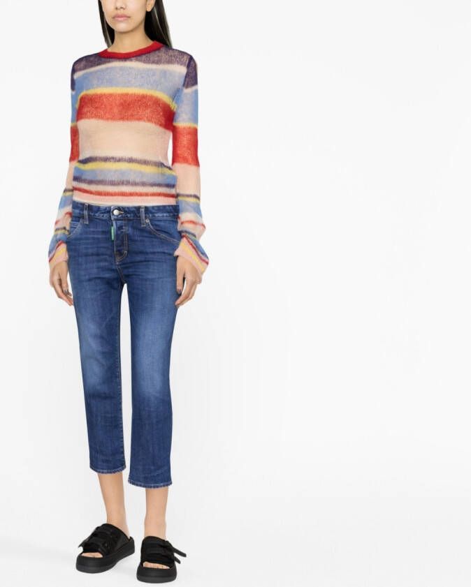 DSQUARED2 Cropped jeans Blauw