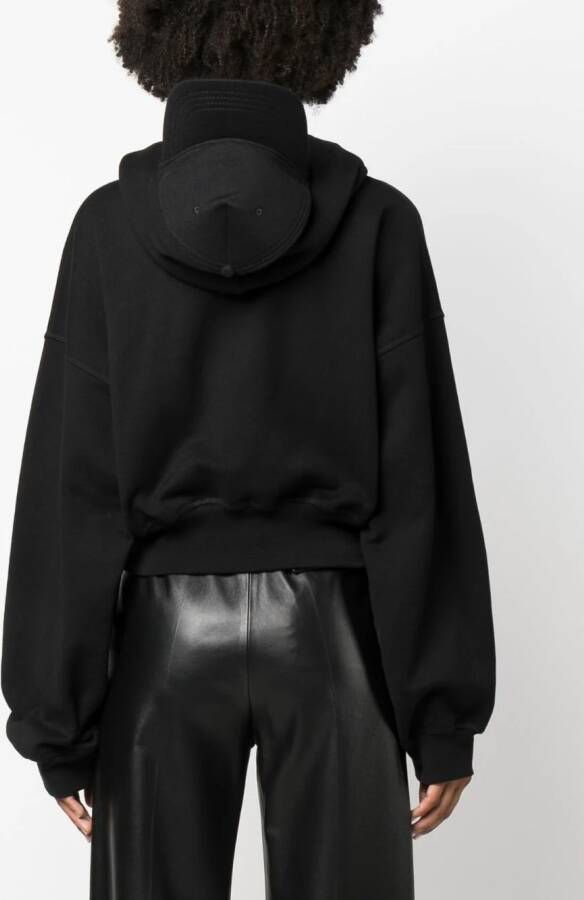 DSQUARED2 Cropped hoodie Zwart