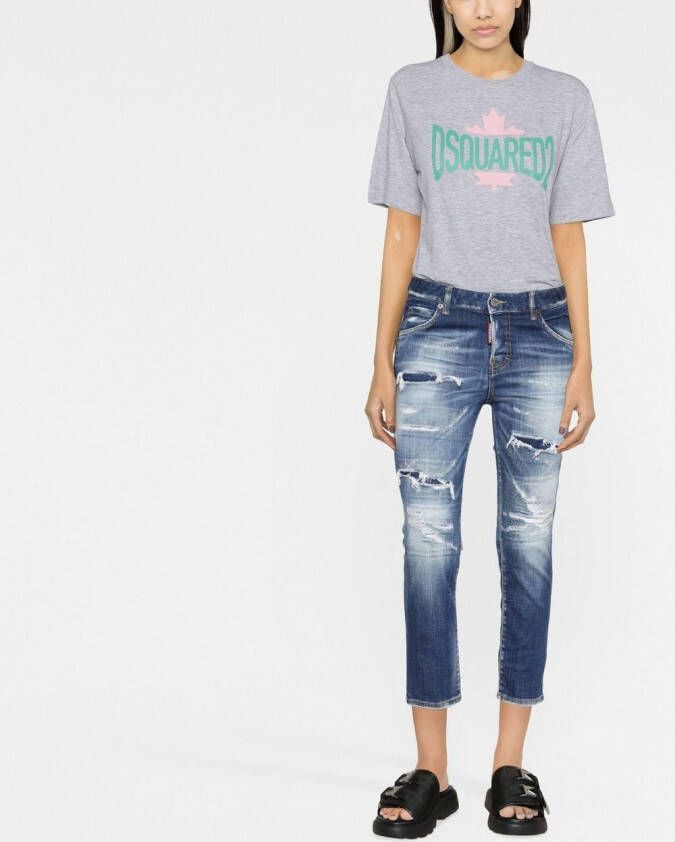 DSQUARED2 Cropped jeans Blauw