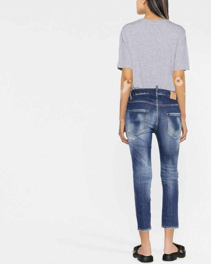 DSQUARED2 Cropped jeans Blauw