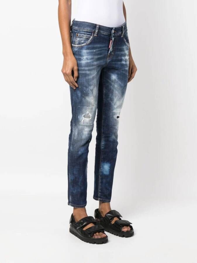 Dsquared2 Cropped jeans Blauw