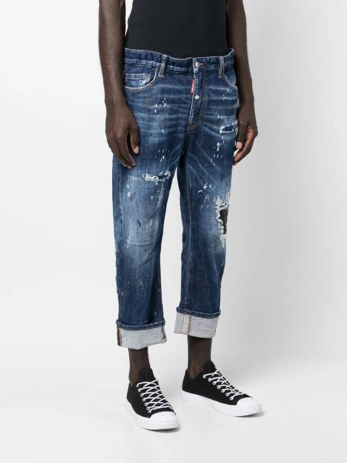 DSQUARED2 Cropped jeans Blauw