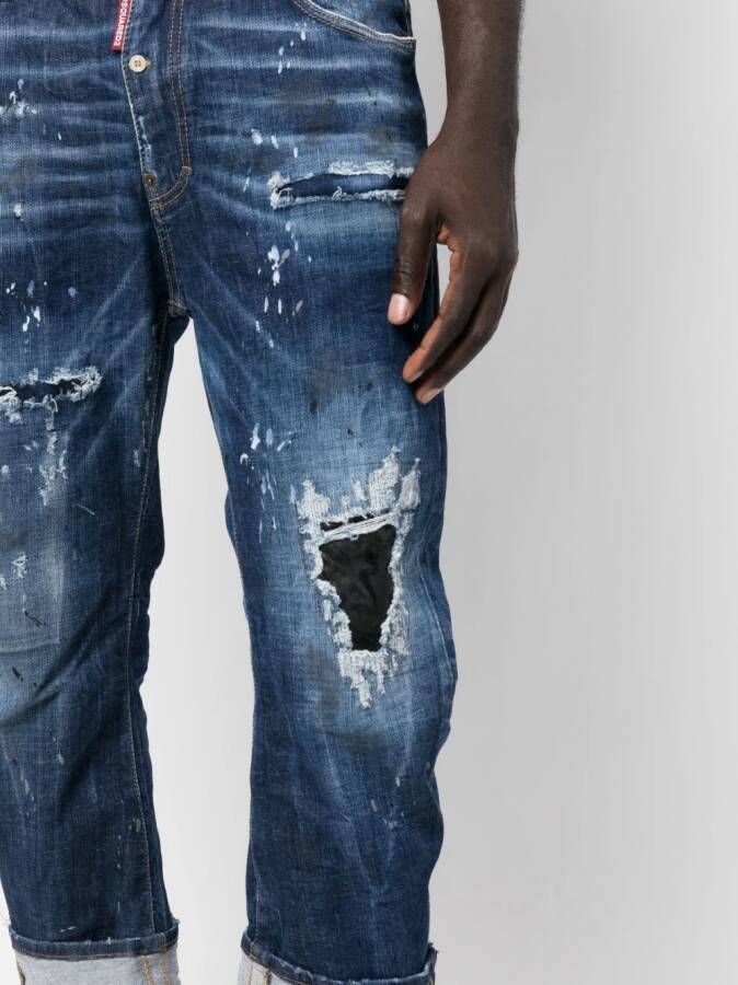 DSQUARED2 Cropped jeans Blauw