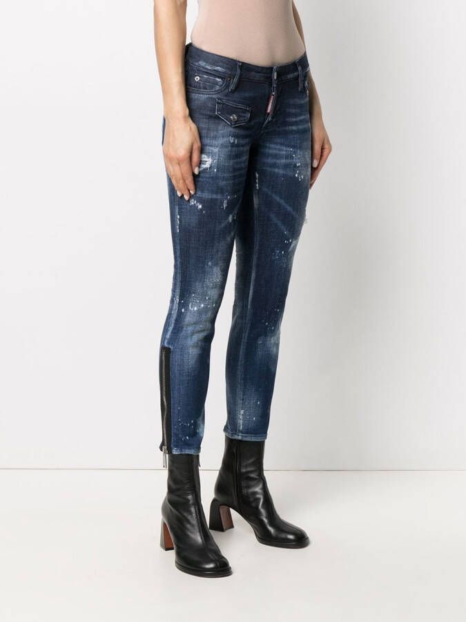 DSQUARED2 Cropped jeans Blauw
