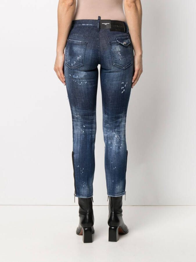 DSQUARED2 Cropped jeans Blauw