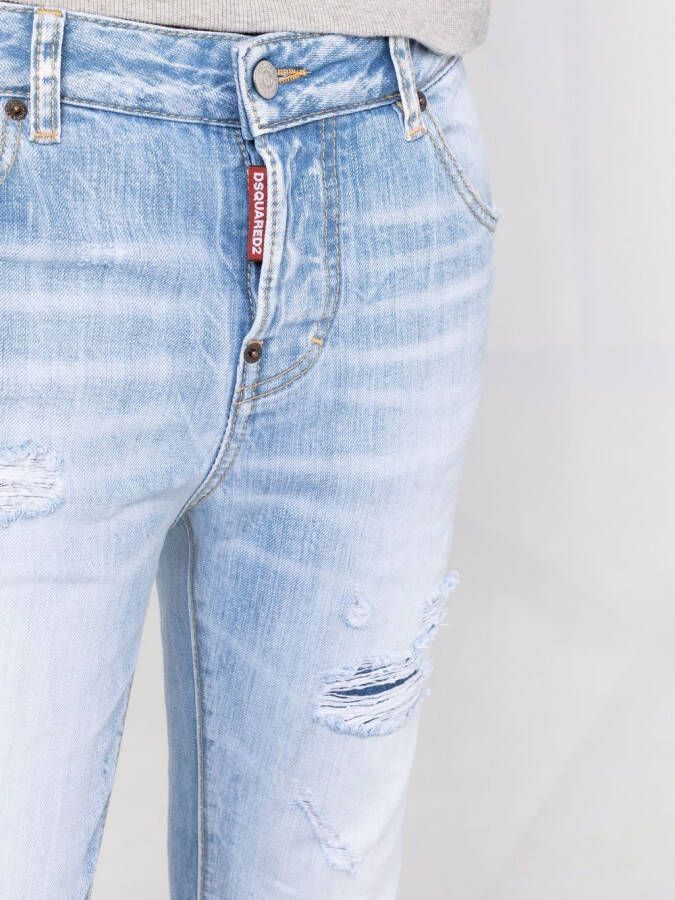 DSQUARED2 Cropped jeans Blauw