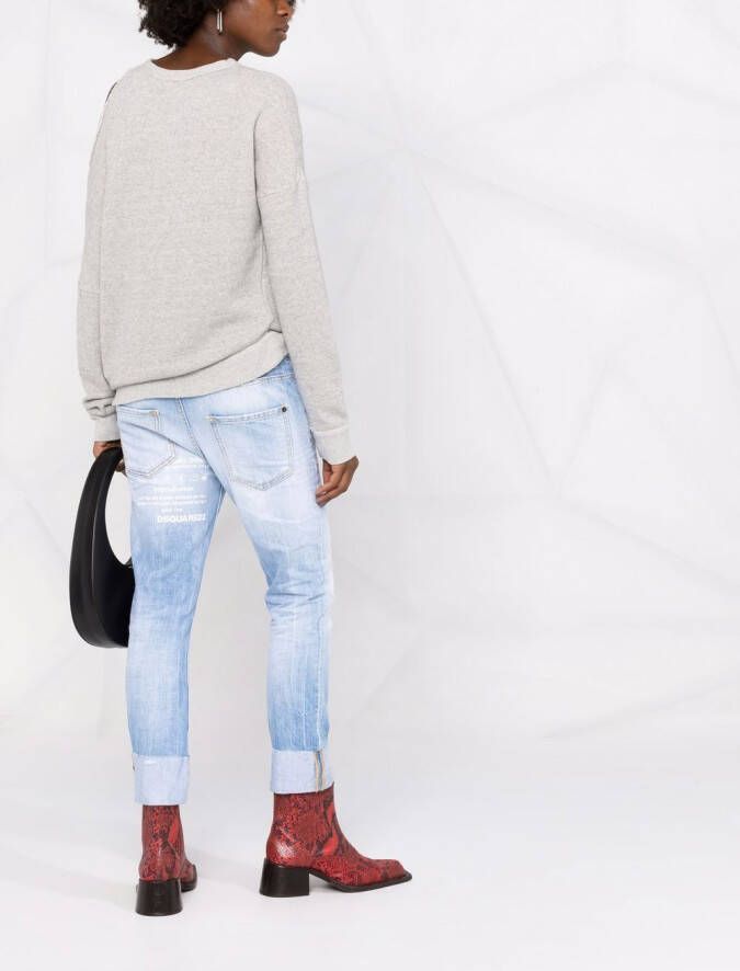 DSQUARED2 Cropped jeans Blauw