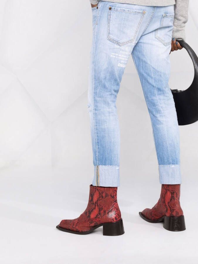 DSQUARED2 Cropped jeans Blauw
