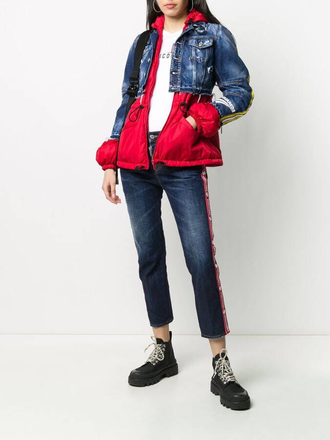 DSQUARED2 Cropped jeans Blauw