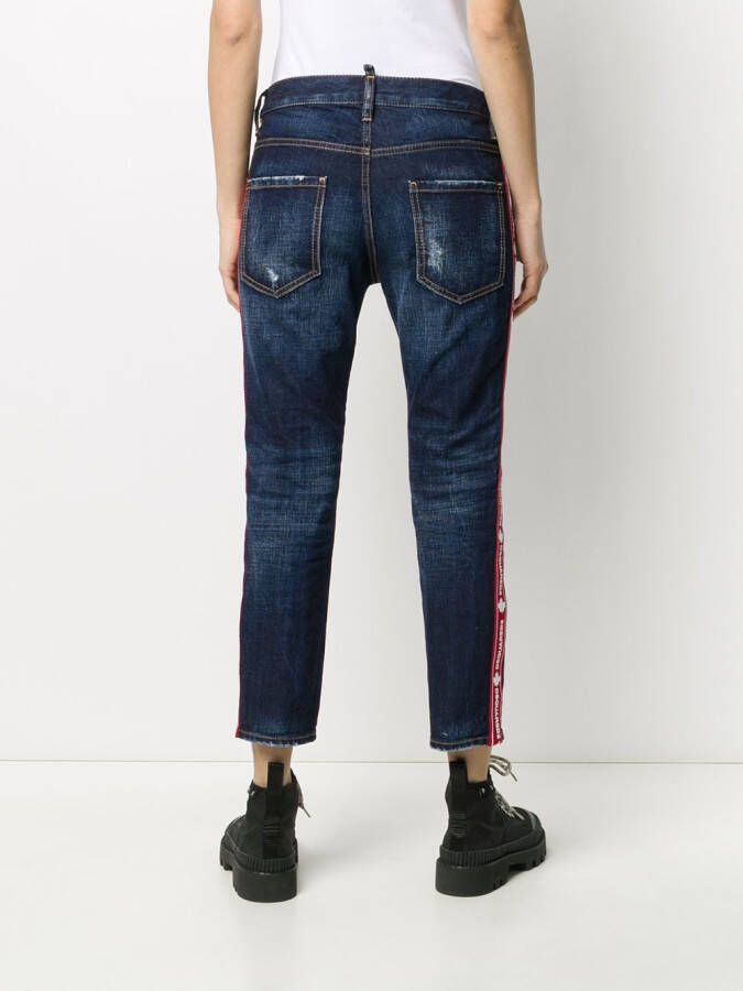 DSQUARED2 Cropped jeans Blauw