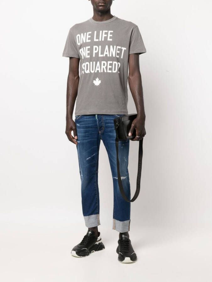 DSQUARED2 Cropped jeans Blauw