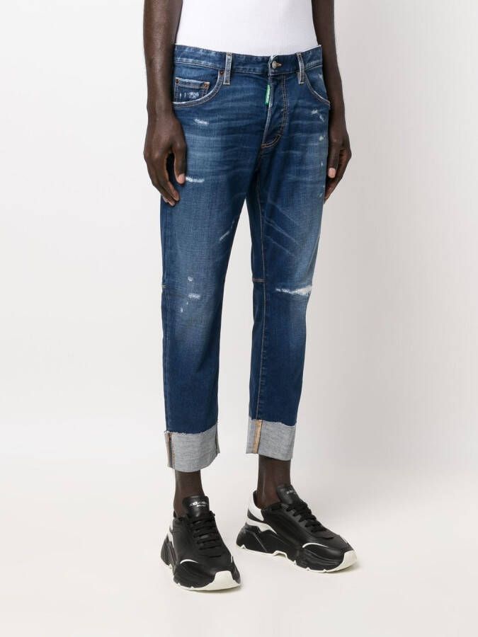 DSQUARED2 Cropped jeans Blauw