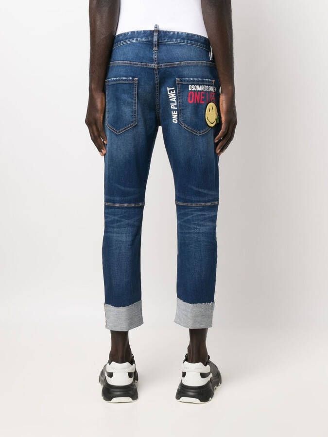 DSQUARED2 Cropped jeans Blauw