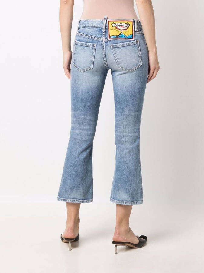 DSQUARED2 Cropped jeans Blauw